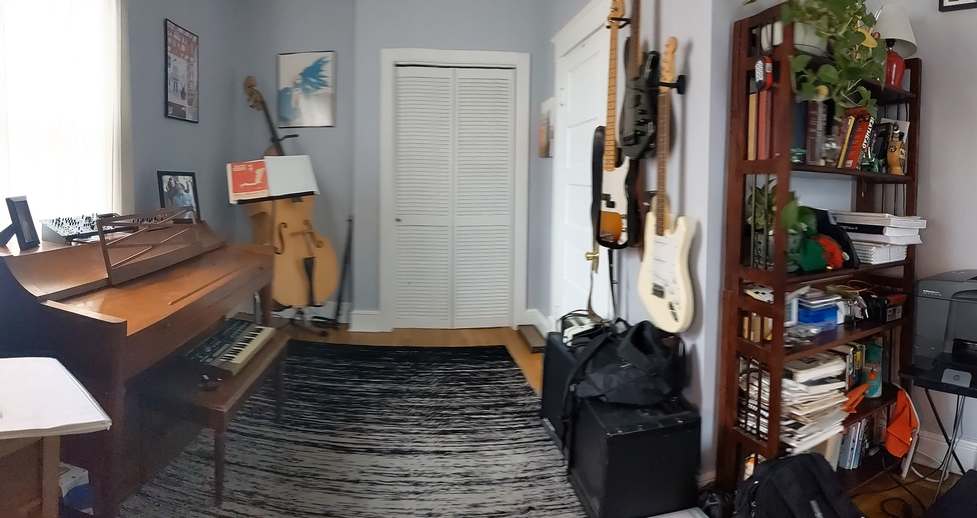 A view of the rest of the office/studio